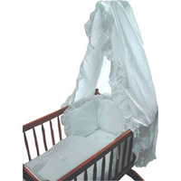 Babyclub Broderie Anglaise 3 Piece Swinging Crib Set-ivory + Free Drape Bar Picture