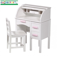 Guidecraft Jr. Rolltop Desk-white/pink Picture